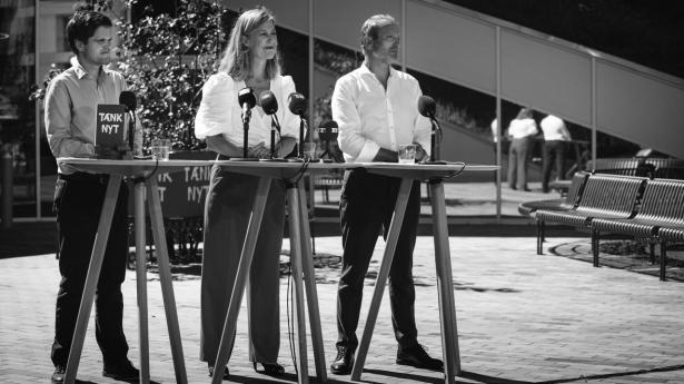 Politisk leder Sofie Carsten Nielsen (R) gjorde det klart på onsdagens pressemøde, at De Radikale vil pege på den statsministerkandidat, der er villig til at lede et bredt regeringssamarbejde. Foto: Bo Amstrup/Ritzau Scanpix