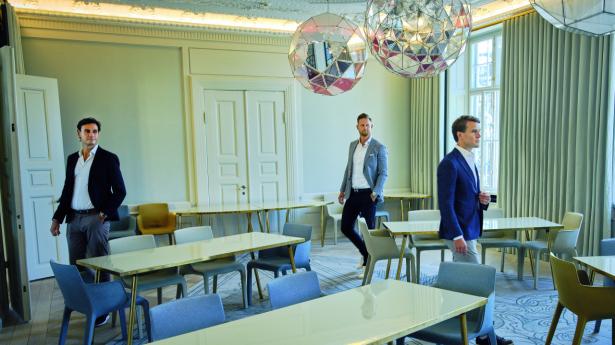 Jacob Enevoldsen (t.v.), Mikkel Rørvig og Alexander Bech (t.h.) er partnere i venturefonden North Ventures, der investerer i danske vækstvirksomheder. Arkivfoto: Magnus Møller