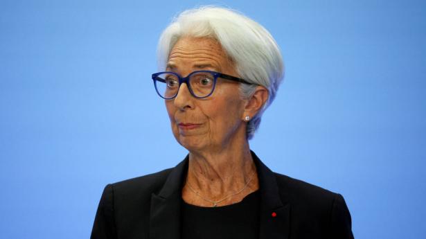 Så har ECB og centralbankens chef Christine Lagarde hævet den ledende rente, og en æra med nul- og negative renter i eurozonen er slut. Arkivfoto: Wolfgang Rattay/Reuters/Ritzau Scanpix