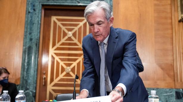 Federal Reserve og formand Jerome Powell skal beslutte, hvad renten skal hæves med. Arkivfoto: Pool/Reuters/Ritzau Scanpix