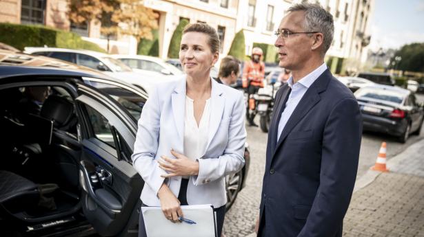 Statsminister Mette Frederiksen og Natos generalsekretær, Jens Stoltenberg, i Bruxelles i oktober 2022. Arkivfoto: Mads Claus Rasmussen/Ritzau Scanpix