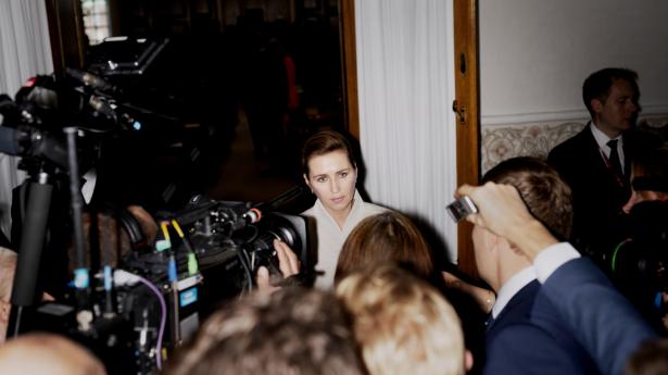 Mette Frederiksen ved Folketingets åbning tirsdag.  Foto: Brage Borup