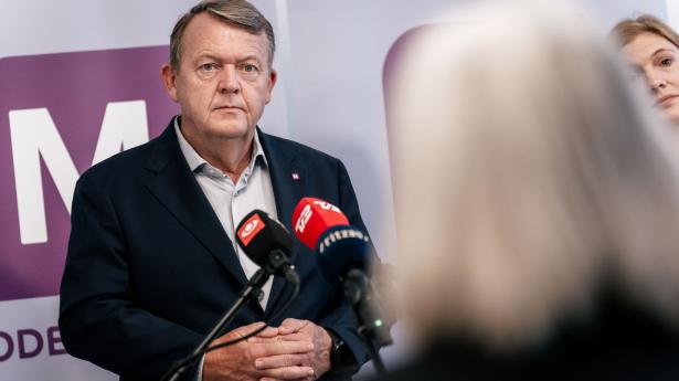 Lars Løkke Rasmussen under pressemødet, hvor Moderaterne præsenterer deres sundhedsudspil på Christiansborg, fredag den 14. oktober 2022. Partiet vil præsentere en “redningsplan” for sundhedsvæsenet. Foto: Emil Helms/Ritzau Scanpix