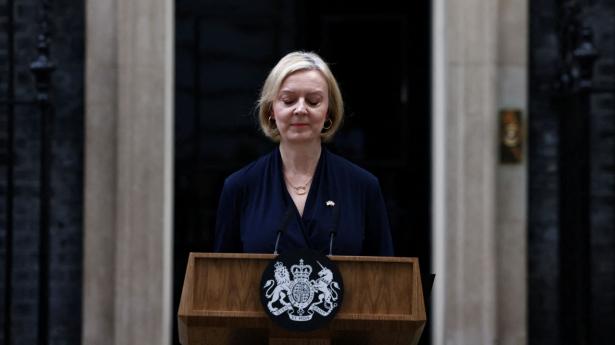 Liz Truss går af som premierminister, 44 dage efter at hun blev indsat på posten. Foto: Henry Nicholls/Reuters/Ritzau Scanpix