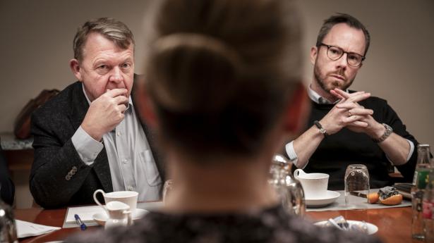 Lars Løkke Rasmussen (M) og Jakob Ellemann-Jensen (V) ved regeringsdannelsen med Mette Frederiksen (S). Arkivfoto: Mads Claus Rasmussen/Ritzau Scanpix