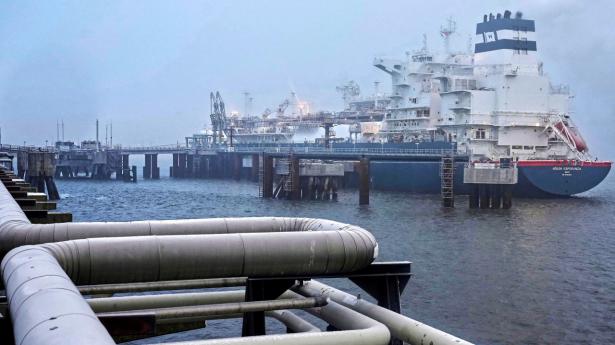 Rekordstor import af flydende naturgas (LNG), som transporteres på særlige tankskibe, har været med til at presse europæiske gaspriser ned. Arkivfoto: Pool/Reuters/Ritzau Scanpix