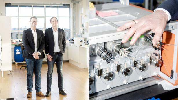 Formand og stifter Ole Vorm (t.v.) og adm. direktør Christian Ravnsborg har været med fra starten af Evosep. Selskabet har nu givet 140 mio. kr. i bonus, i forbindelse med at Novos ejer er kommet ind som investor. Arkivfoto: Esther Kofoed Sørensen