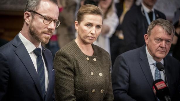 Regeringstoppen møder pressen efter møde i Folketinget. Foto: Mads Claus Rasmussen/Ritzau Scanpix