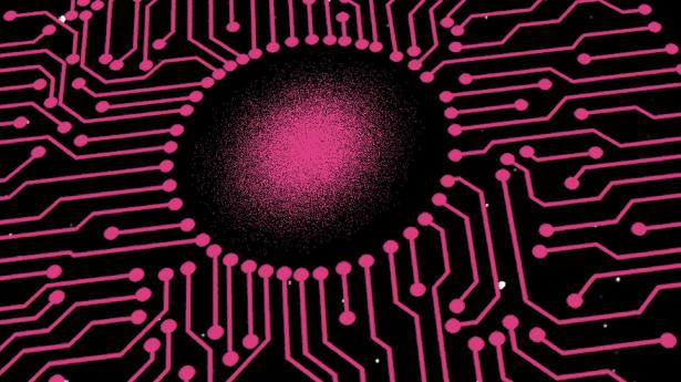 Danske virksomheder halter efter med AI. Illustration: Michaël Dorbec og Linda Frøkjær