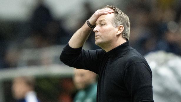 Danmarks landstræner Kasper Hjulmand under EM-kvalifikationskampen mellem Kasakhstan og Danmark i Astana, Kasakhstan. Arkivfoto: Bo Amstrup/Ritzau Scanpix