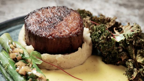 Sojaprotein forklædt som tournedos var en af de bedste serveringer.