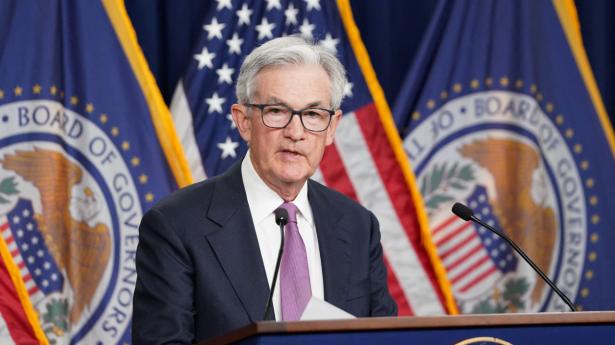 Jerome Powell og den amerikanske centralbank har onsdag aften dansk tid igen hævet renten. Arkivfoto: Kevin Lamarque/Reuters/Ritzau Scanpix