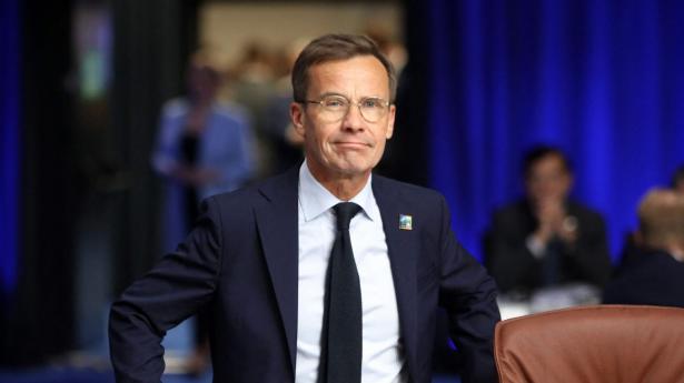 Sveriges statsminister, Ulf Kristersson, glæder sig over Nato-medlemskabet i sigte. Det vil dog ødelægge landets identitet, mener ekspert. Foto: Petras Malukas/AFP/Scanpix