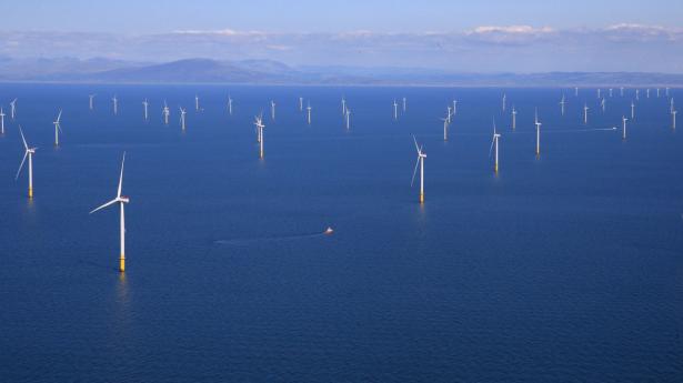 Amerikanske myndigheder har godkendt projektet "Revolution Winds", et havvindprojekt ude for kysten af Rhode Island, USA (Billedet viser et af Ørsteds vindparker i Storbritannien) Arkivfoto: Phil Noble/Reuters/Ritzau Scanpix