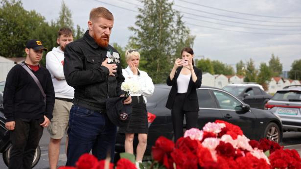 I Skt. Petersborg er der anlagt et mindested for afdøde Jevgenij Prigozjin. Foto: Stringer/Reuters/Ritzau Scanpix