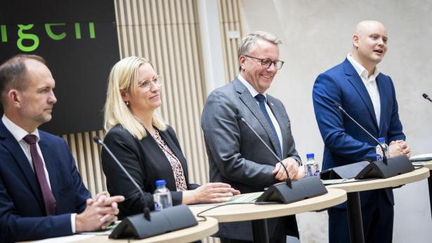 Onsdag præsenterede regeringen sin strategi for dansk iværksætteri på et pressemøde. Foto: Ida Marie Odgaard/Ritzau Scanpix