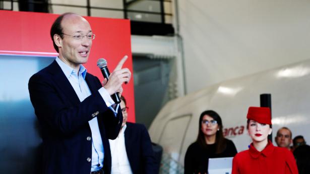 Anko van der Werff vandt respekt ved at tage en stor snakkerunde med både presse og analytikere blot seks uger inde i sit nyt job som SAS’ nye topchef. Arkivfoto: Ivan Valencia/Bloomberg.