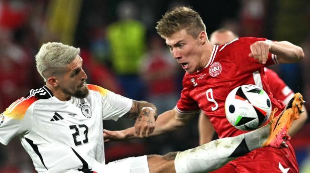 Tyskland sendte Danmark ud af EM 2024 på hjemmebane. Uden for stadion stiger priserne stadig med 2,5 pct. om året – og med en kerneinflation på 2,9 pct. Foto: Ozan Kose/AFP/Ritzau Scanpix