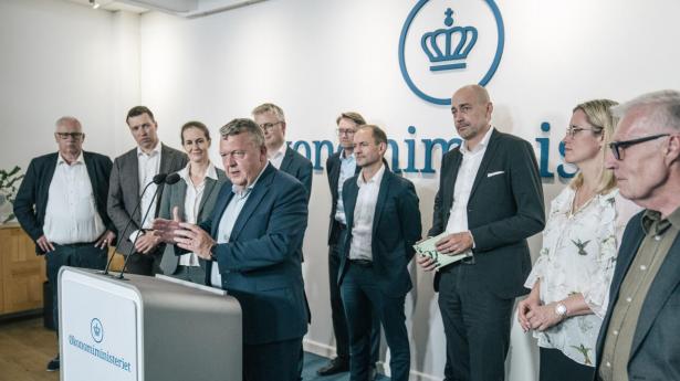 Præsentationen af regeringens grønne trepartsaftale 24. juni. Foto: Thomas Traasdahl/Ritzau Scanpix