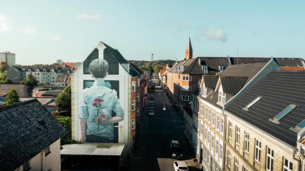 I Aalborgs gader er omkring 90 gavle blevet til streetartkunstværker. PR-foto