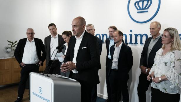 I slutningen af juni præsenterede parterne i den grønne trepart deres aftale i Økonomiministeriet. Arkivfoto: Thomas Traasdahl/Ritzau Scanpix
