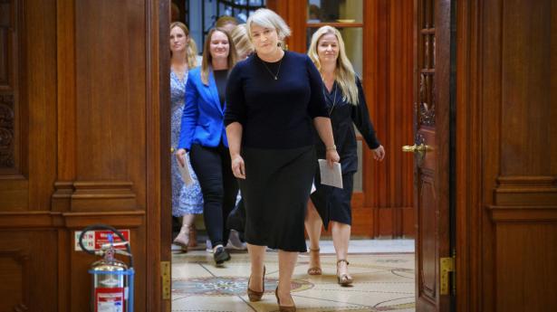 Uddannelses- og forskningsminister Christina Egelund (M) præsenterede en ny reform af universitetsuddannelserne i sommeren 2023. Nu frygter erhvervsliv, rektorer og de studerende for implementeringen af reformen. Arkivfoto: Liselotte Sabroe/Ritzau Scanpix