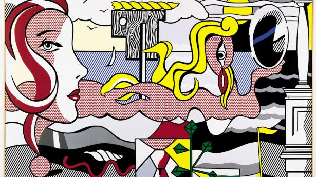 "Figures in a Landscape" af Roy Liechtenstein kan lige nu opleves på Kunsten i Aalborg. PR-foto