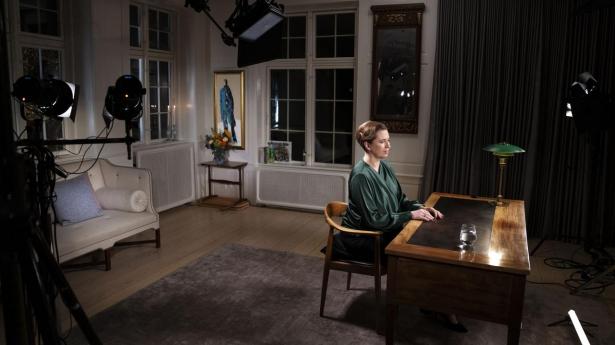 Statsminister Mette Frederiksen (S) holder nytårstale på Marienborg.