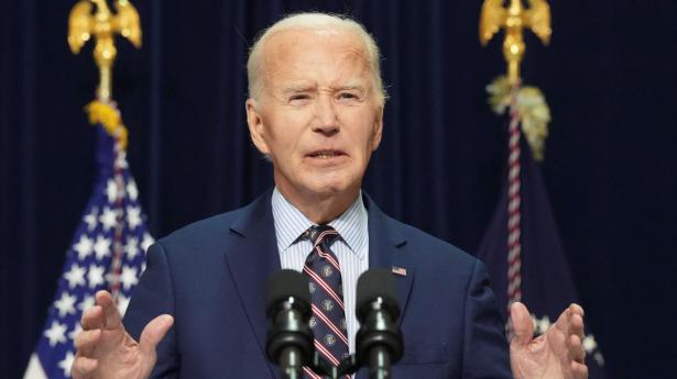Joe Biden på et pressemøde efter formodede bilangreb i New Orleans og Las Vegas. 