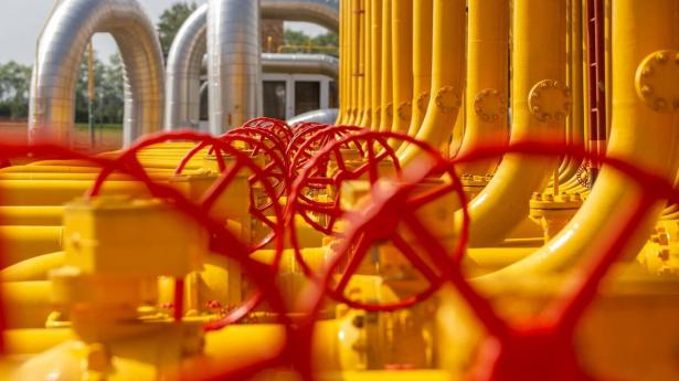 Det er denne gasledning fra Rusland via Ukraine til EU-landene, der nu er tømt for gas. Her er grænseanlægget mellem Ukraine og Slovakiet.