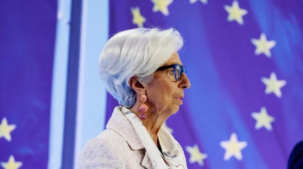 Chefen for Den Europæiske Centralbank, Christine Lagarde, modtog mandag nyheder i form af nye inflationstal. Foto: Alex Kraus/Bloomberg