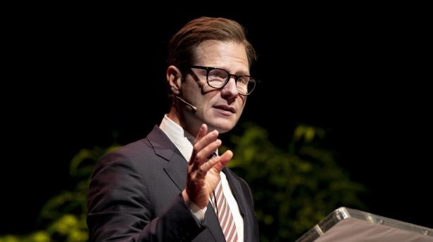 Carsten Egeriis, adm. direktør i Danske Bank, er meget tilfreds med fredagens regnskab.
