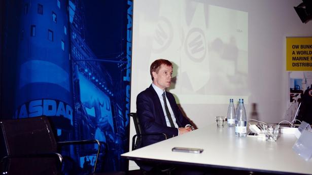 Søren Johansen, partner i Altor. Her er han fotograferet, da OW Bunker gik på børsen i 2014. 