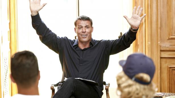 “Man skal sætte sine egne mål for succes,” siger stifter af Online Marketing Bureauet Jimi Hove, der er inspireret af coachen Tony Robbins (på billedet). Arkivfoto: Brian Ach/AP/Ritzau Scanpix