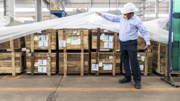 Trækasserne til FLSmidths unge industriprodukter bliver nu genbrugt igen og igen ifølge selskabet.