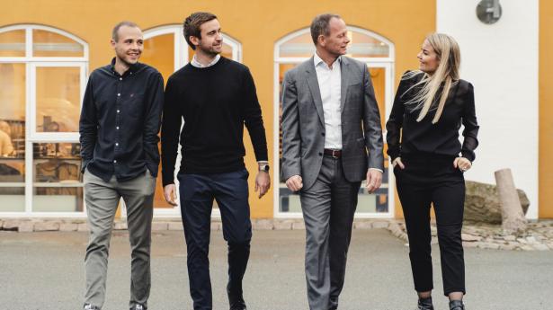 Frameos fire stiftere: Nikolaj Schmidt, Kasper Borup, Torben Ulrich og Emilie Christiansen. PR-foto