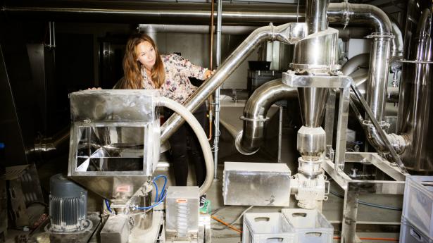 Circular Food Technology laver madvarer ud af restproduktet fra mask, der kommer fra ølproduktion. Arkivfoto: Carsten Snejbjerg.