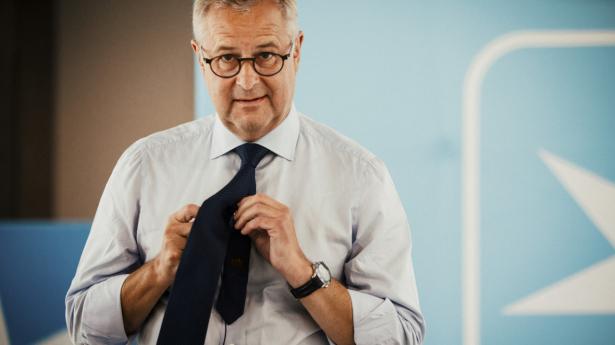 Søren Skou, topchef i A. P. Møller-Mærsk, præsenterede et overraskende godt regnskab onsdag. Foto: Andreas Vinther