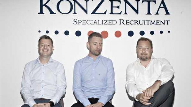 Carsten Vingaard, Kasper Madsen og Anders Sørensen har netop solgt deres fælles virksomhed Konzenta, der står for rekruttering af læger til sundhedssektoren. Arkivfoto: Cathrine Ertmann