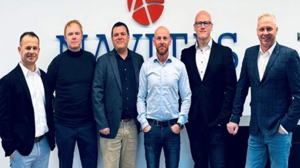 Den nye ejerkreds og bestyrelse i Navitas Wind A/S. Fra venstre Maciej Suchy, Rene Kildsgaard, Martin Jacobsen, Kuno Jacobsen, Glenn Aagesen og Adam Bartelik. PR-foto.