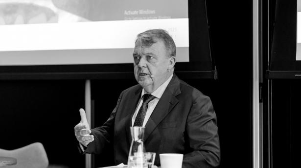Udenrigsminister Lars Lække Rasmussen (M) forudser kriser i hele hans levetid. PR-foto: Poul Schmith/Kammeradvokaten, Deloitte og Tænketanken Europa.