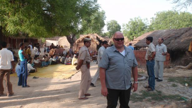 Christian West solgte i 2017 livvagtfirmaet AS Solution til amerikanere, der er i færd med at lukke de danske aktiviteter. Her er han på opgave i Indien for en ikkespecificeret amerikansk it-virksomhed. Arkivfoto: Privatfoto