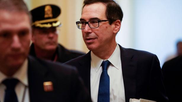 USA’s finansminister, Steven Mnuchin, skriver i et brev til fire europæiske kolleger, at USA er parat til at gøre gengæld, hvis EU eller enkelte lande vælger at indføre tech-skatten på egen hånd. Arkivfoto: Pool New/Reuters/Ritzau Scanpix