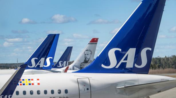 Scandinavian Airlines (SAS) havde 60 procent færre afgange i marts end normalt. Arkivfoto: Tt News Agency/Reuters