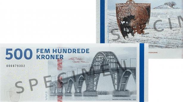 Den nye 500-kroneseddel er ikke meget forskellig fra den nuværende seddel, men har fået tilføjet flere nye sikkerhedselementer. Dermed er den nye seddel endnu svære at forfalske, oplyser Nationalbanken.