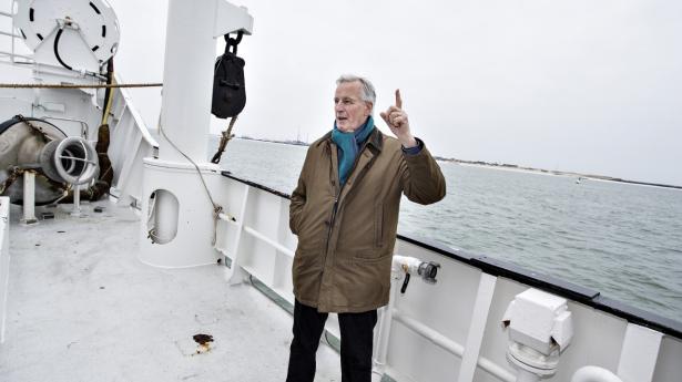EU's tidligere chefforhandler for brexit, Michel Barnier, besøgte under forhandlingerne med Storbritannien Danmark for at tale med de fiskere, der rammes af brexit. Henning Bagger/Ritzau Scanpix
