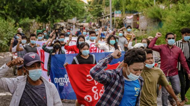 Siden kuppet i februar har Myanmar været præget af store protester mod militæret. (Arkivfoto.)
