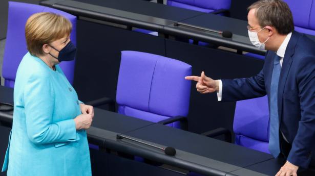 Armin Laschet håber at kunne overtage posten som kansler efter Angela Merkel efter valget i Tyskland den 26. september. (Arkivfoto)