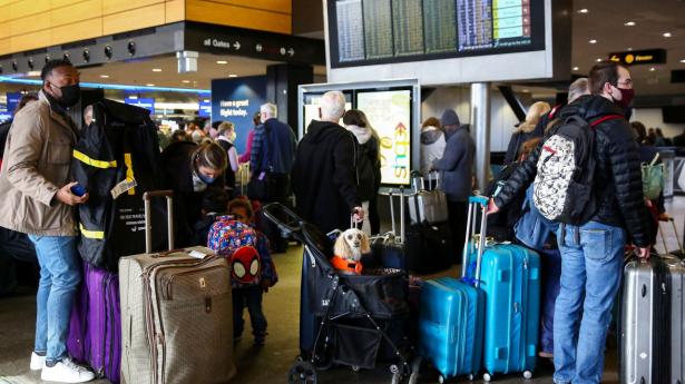 Hver tiende fly i USA blev juleaftensdag og 1. juledag aflyst. (Arkivfoto)