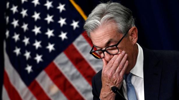 Efter et det største renteløft i næsten 30 år, lagde Jermoe Powell, der er chef for den amerikanske centralbank, onsdag også op til, at der kommer en forhøjelse mere i formentlig samme størrelse til juli. Foto: AFP/Ritzau Scanpix